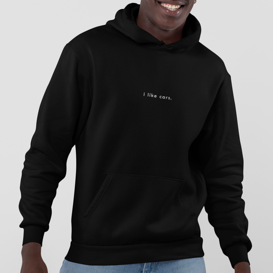I Like Cars Hoodie in black – Supakar Streetwear car culture hoodie