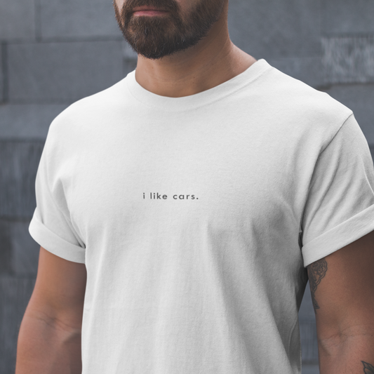 I Like Cars T-Shirt in white – Supakar Streetwear car culture tee